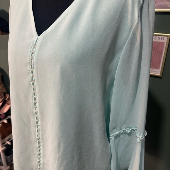 Calvin Klein Light Blue Women's Blouse Size M - Picture 2 of 5